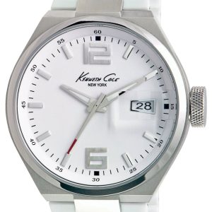 Kenneth Cole Herrklocka KC3919 Vit/Gummi Ø45 mm