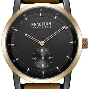 Kenneth Cole Herrklocka RK50084001 Reaction Svart/Läder Ø43 mm