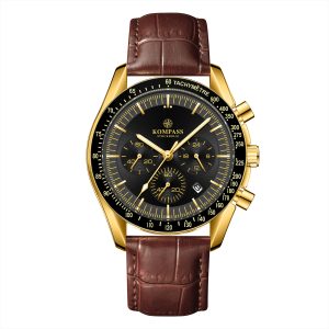 Kompass ChronoSpeed Gold Black Brown