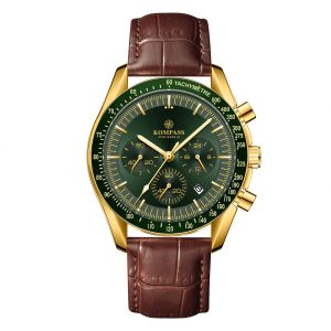 Kompass ChronoSpeed Gold Green Brown