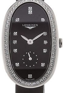 Longines Damklocka L2.306.0.57.0 Symphonette Svart/Läder Ø21.9 mm