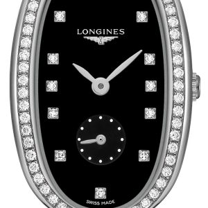 Longines Damklocka L2.307.0.57.0 Symphonette Svart/Läder Ø25 mm