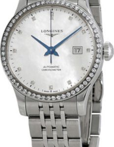 Longines Damklocka L2.321.0.87.6 Record Vit/Stål Ø30 mm