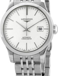 Longines Damklocka L2.321.4.72.6 Record Silverfärgad/Stål Ø30 mm