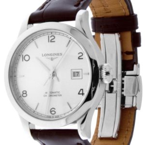 Longines Damklocka L2.321.4.76.2 Record Silverfärgad/Läder Ø30 mm