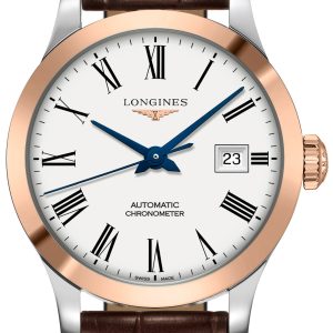 Longines Damklocka L2.321.5.11.2 Record Vit/Läder Ø30 mm