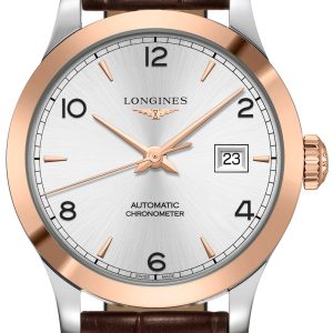 Longines Damklocka L2.321.5.76.2 Record Silverfärgad/Läder Ø30 mm