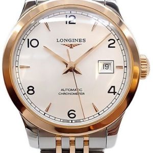 Longines Damklocka L2.321.5.76.7 Record Silverfärgad/18 karat