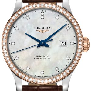 Longines Damklocka L2.321.5.89.2 Record Vit/Läder Ø30 mm