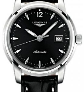 Longines Damklocka L2.563.4.52.3 Saint-Imier Svart/Läder Ø30 mm