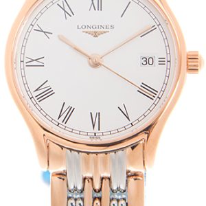 Longines Damklocka L4.259.1.11.7 Lyre Vit/Roséguldstonat stål Ø25