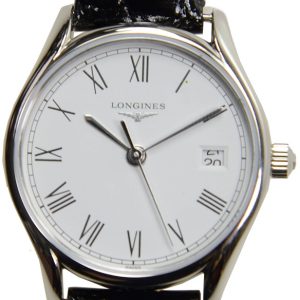 Longines Damklocka L4.259.4.11.2 Lyre Vit/Läder Ø25 mm