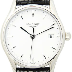 Longines Damklocka L4.259.4.12.2 Lyre Vit/Läder Ø25 mm