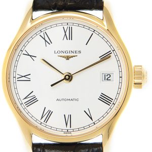 Longines Damklocka L4.360.2.11.2 Lyre Vit/Läder Ø25 mm