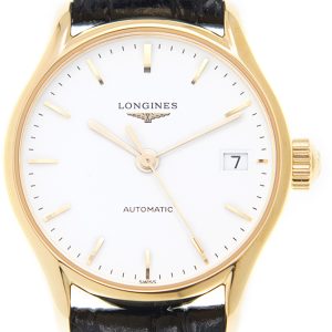 Longines Damklocka L4.360.2.12.2 Lyre Vit/Läder Ø25 mm