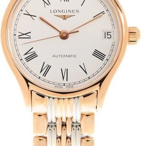 Longines Damklocka L4.361.1.11.7 Lyre Vit/Roséguldstonat stål Ø30