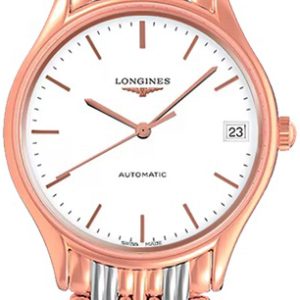 Longines Damklocka L4.361.1.12.7 Lyre Vit/Roséguldstonat stål Ø30