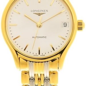 Longines Damklocka L4.361.2.12.7 Lyre Vit/Gulguldtonat stål Ø30 mm