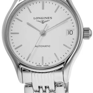 Longines Damklocka L4.361.4.12.6 Lyre Vit/Stål Ø30 mm