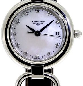 Longines Damklocka L6.130.4.87.2 Equestrian Vit/Läder Ø26 mm