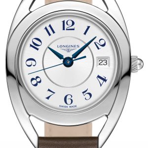 Longines Damklocka L6.136.4.73.2 Equestrian Vit/Läder Ø26 mm