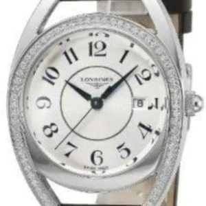 Longines Damklocka L6.137.0.73.2 Equestrian Vit/Läder Ø30 mm