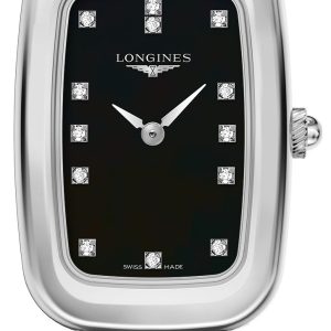 Longines Damklocka L6.140.4.57.6 Equestrian Svart/Stål