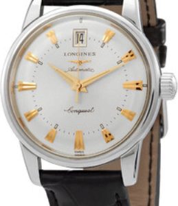 Longines Herrklocka L1.611.4.75.4 Heritage Silverfärgad/Läder Ø35