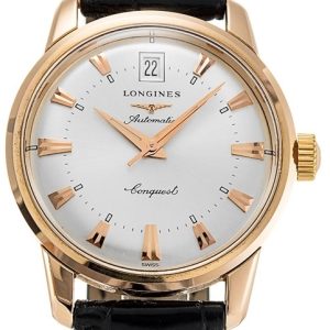 Longines Herrklocka L1.611.8.78.4 Heritage Silverfärgad/Läder Ø35