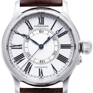 Longines Herrklocka L2.713.4.11.0 Heritage Vit/Läder Ø47.5 mm