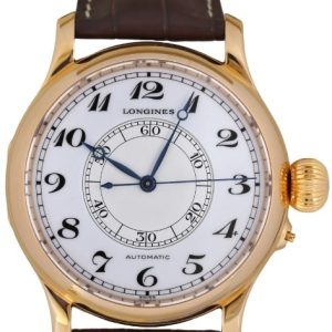 Longines Herrklocka L2.713.8.13.0 Heritage Weems Vit/Läder Ø47.5 mm