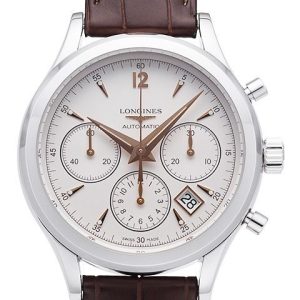 Longines Herrklocka L2.750.4.76.2 Heritage Silverfärgad/Läder Ø41