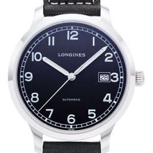 Longines Herrklocka L2.788.4.53.0 Svart/Textil Ø40 mm