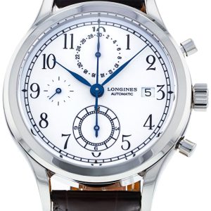 Longines Herrklocka L2.815.4.23.2 Heritage Vit/Läder Ø41 mm