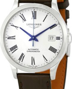 Longines Herrklocka L2.820.4.11.2 Record Vit/Läder Ø38.5 mm