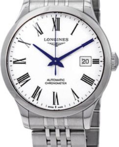 Longines Herrklocka L2.820.4.11.6 Record Vit/Stål Ø38.5 mm