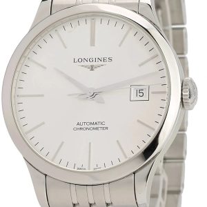 Longines Herrklocka L2.820.4.72.6 Record Silverfärgad/Stål Ø38.5 mm