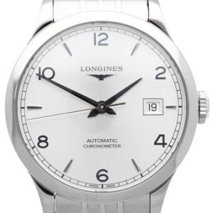 Longines Herrklocka L2.820.4.76.6 Record Silverfärgad/Stål Ø38.5 mm