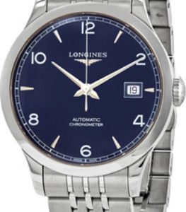 Longines Herrklocka L2.820.4.96.6 Record Blå/Stål Ø38.5 mm