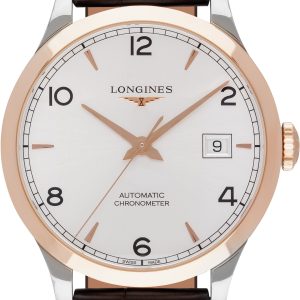 Longines Herrklocka L2.820.5.76.2 Record Silverfärgad/Läder Ø38.5