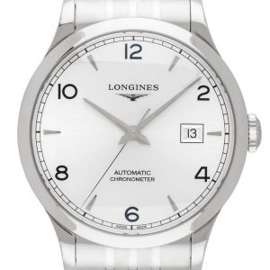 Longines Herrklocka L2.821.4.76.6 Record Silverfärgad/Stål Ø40 mm