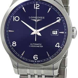 Longines Herrklocka L2.821.4.96.6 Record Blå/Stål Ø40 mm