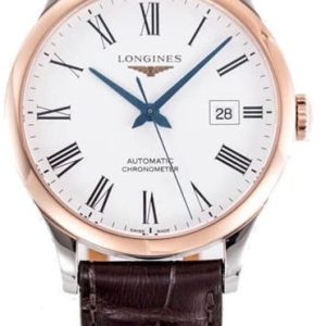 Longines Herrklocka L2.821.5.11.2 Record Vit/Läder Ø40 mm