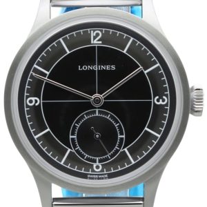 Longines Herrklocka L2.828.4.53.6 Heritage Classic Svart/Stål Ø38.5