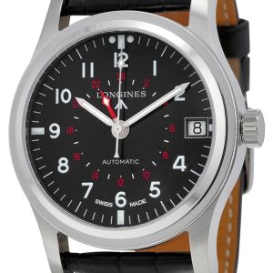 Longines Herrklocka L2.831.4.53.2 Heritage Svart/Läder Ø44 mm