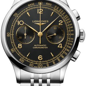 Longines Herrklocka L2.921.4.56.6 Record Svart/Stål Ø40 mm