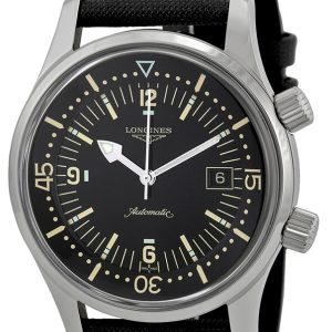 Longines Herrklocka L3.674.4.50.0 Heritage Svart/Läder Ø42 mm