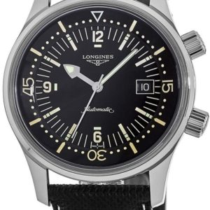 Longines Herrklocka L3.774.4.50.0 Heritage Svart/Läder Ø42 mm