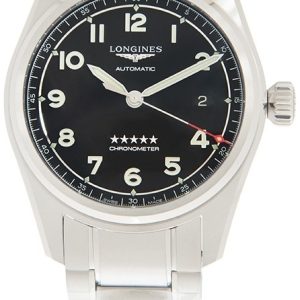 Longines Herrklocka L3.810.4.53.6 Spirit Svart/Stål Ø40 mm