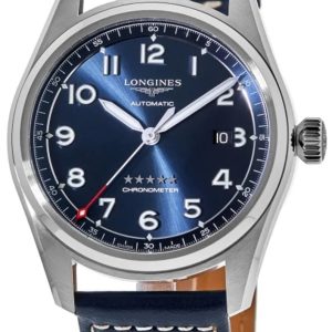 Longines Herrklocka L3.810.4.93.0 Spirit Blå/Läder Ø40 mm